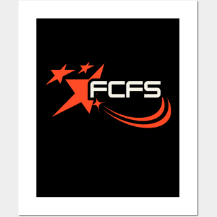 White Black and Red FCFS Design Posters and Art